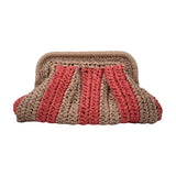Handmade Straw Cloud Clutch – Woven Dumpling-Style Designer Pouch for Women, Outdoor Travel & Summer Fashion