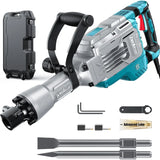 Demolition Jack Hammer – 14.5AMP SDS Hex Concrete Breaker | 65 Joules Heavy-Duty Electric Chipping Tool