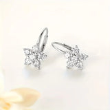 S925 Sterling Silver Sunflower Earrings with 2CT Moissanite – Elegant Gift for Women 🌻💎