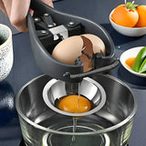 3-in-1 Stainless Steel Egg Separator & Cracker – Professional Yolk/White Splitter with Quick-Release Baking Tool 🥚✨