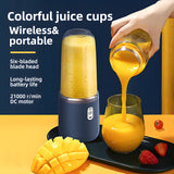 C003 2-in-1 Portable Blender & Juicer – USB Rechargeable, 6 Blades, Double Cups for Smoothies & Shakes 🥤⚡