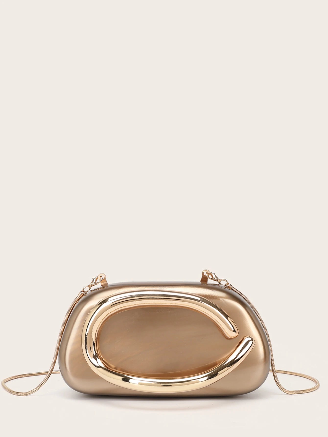 Women’s Gold-Closure Evening Clutch – Elegant Box Handbag for Weddings, Parties & Formal Events