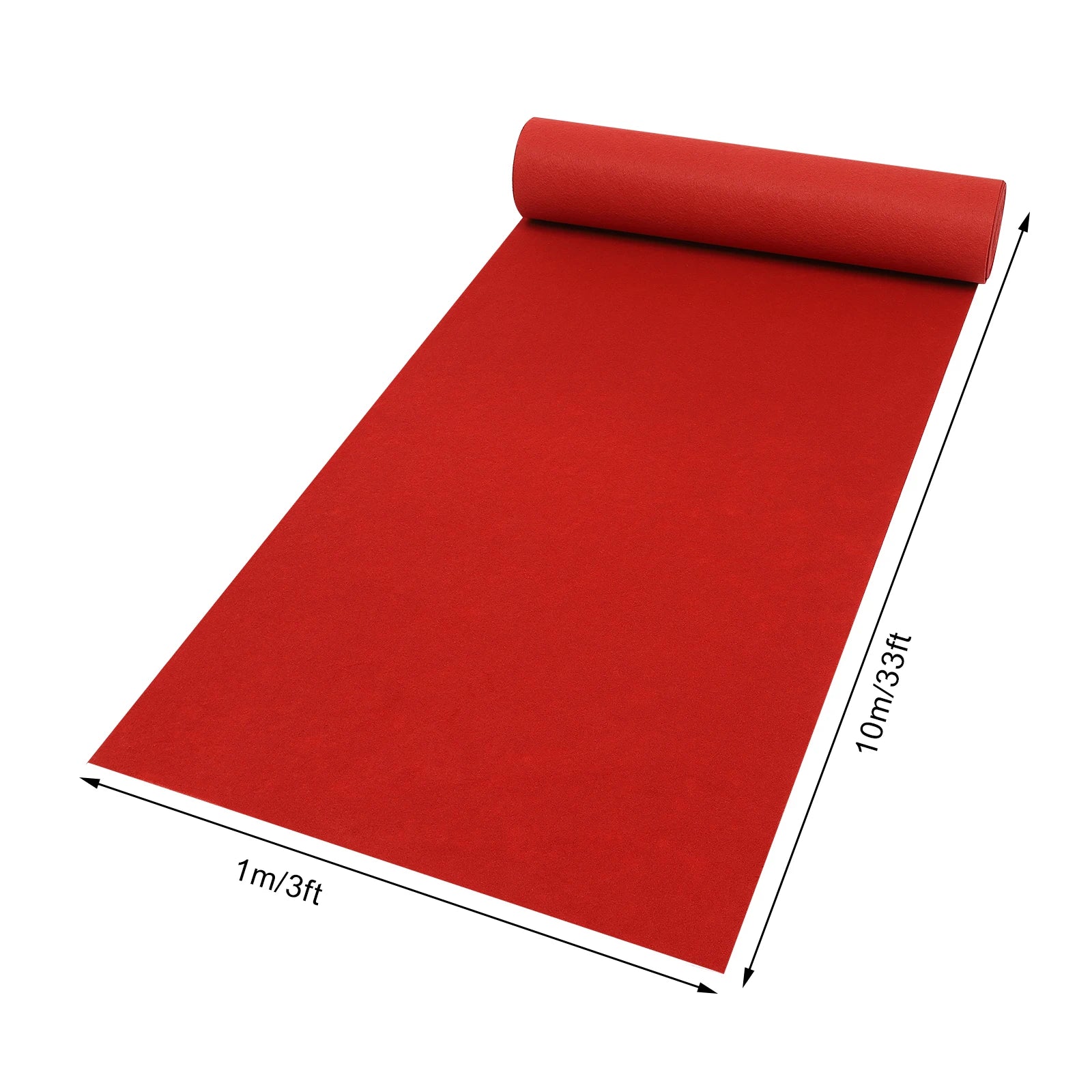 3FT x 33FT Red Carpet Runner – Luxury Aisle Rug for Weddings, Parties & Special Event Decorations