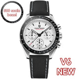 PAGANI DESIGN 2024 Men’s Luxury Quartz Chronograph Watch – Sapphire Mirror, Auto Date, Speed Dial ⌚✨