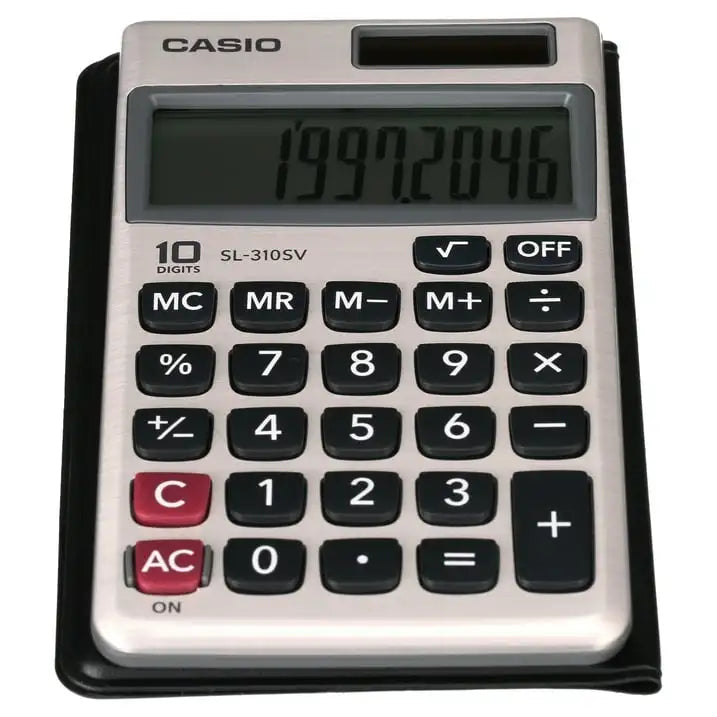 Casio SL-310SV 10-Digit Solar-Powered Wallet-Size Basic Calculator