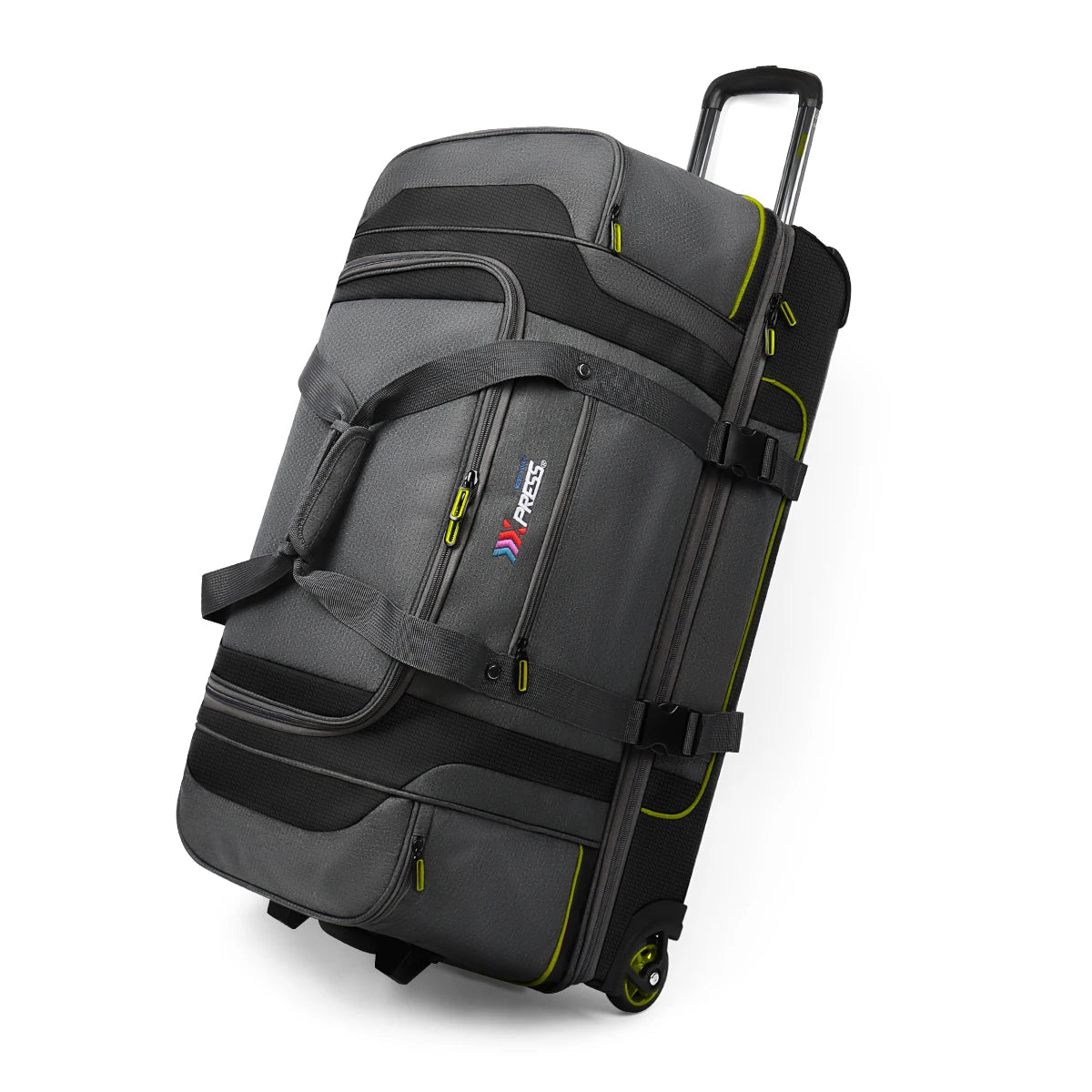 30″ Rolling Duffel Bag with Wheels & Telescopic Handle – Drop-Bottom Travel Handbag/Luggage Bag for Men & Women