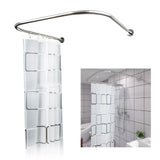 U-Shaped Adjustable Stainless Steel Shower Curtain Rod – Corner Tub & Small Bathroom Fit
