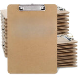 📋 Set of 2 Cardboard Clipboards – Letter & A4 Size (8.5x11 / 9x12.5) with Low-Profile Clips for School & Office