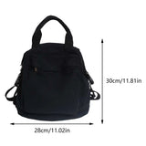 Simple Canvas College Schoolbag – Vintage Solid-Color Backpack for Students & Women | Large-Capacity 2024 Casual Bookbag