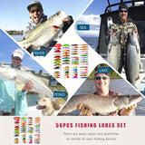 56-Piece Multifunctional Fishing Bait Set – Hooks, Crankbaits, Spinners & Lures | Perfect for Carp, Bass & Multi-Species Fishing