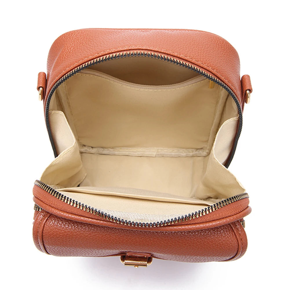 Unisex Vintage Leather Crossbody Bag – Anti-Theft Messenger Shoulder Satchel for Men & Women, Casual Travel & Daily Use