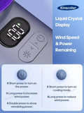 Portable Handheld Turbo Fan – 100-Speed Adjustable Mini Personal Fan, USB Rechargeable, LED Display