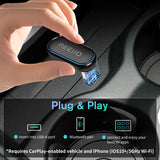 Reeiionew 2-in-1 Wireless Adapter – 360° CarPlay & Android Auto Mini Box with USB Plug & Play WiFi Fast Connectivity