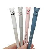 Animals Panda Erasable Gel Pen Set – 12-Piece 0.5 mm Blue/Black Ink Cartoon Stationery Kit