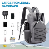 Large-capacity pickleball racket backpack – portable paddle bag rucksack for hiking, sports, traveling & outdoor outings