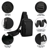 Men’s Canvas Chest Bag – Small Fashion Crossbody Sling Shoulder Bag for Phone, Travel & Daily Use