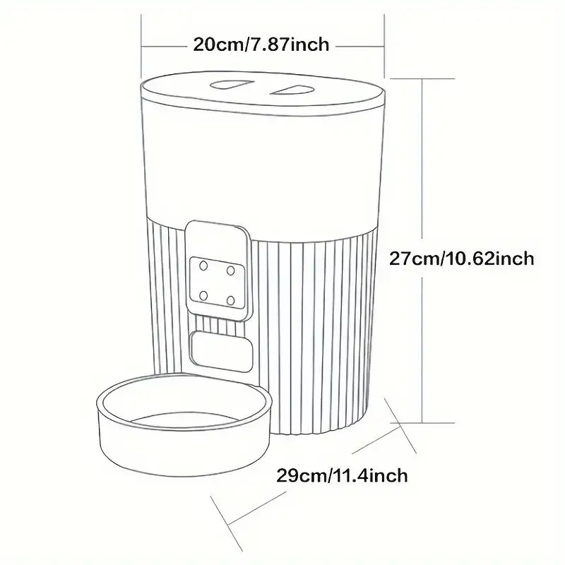 Papifeed Automatic Pet Feeder – Smart WiFi Cat & Dog Food Dispenser with Remote Control, Fixed Feeding Machine & Portion Scheduling