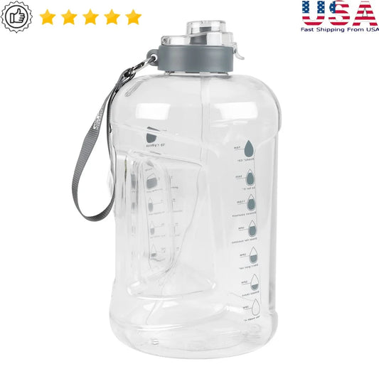 128 oz BPA-Free Tritan Hydration Jug – Dual-Lid Large Capacity Water Bottle for Travel, Hiking & Gym