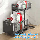 Upgraded Pull-Out Kitchen Cabinet Organizer – Guide Rail Design, Smooth Sliding Storage Rack for Home & Pantry