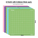 HTVRONT 3-Pack 12×12″ PVC Adhesive Cutting Mats – Mixed Colors for Cricut & DIY Machines