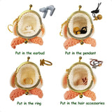 Crochet Animal Keychain Coin Purse – Mini Handmade Kisslock Bag & Backpack Charm for Girls & Women
