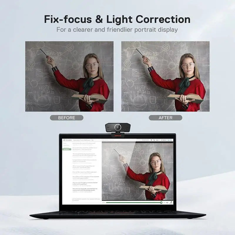 Redragon GW800 1080P PC Webcam with Built-in Dual Microphone, 360° Rotation - 2.0 USB Computer Web Camera- 30 FPS