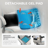 Dowinx Gaming Chair – Breathable Fabric Computer Chair with Pocket Spring Cushion, Gel Pad & Side Storage Bag