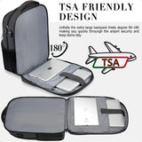 BIKROD 15.6" School & TSA Travel Laptop Backpack – USB Charging Water-Resistant Bookbag for Teen Boys, Men & Women