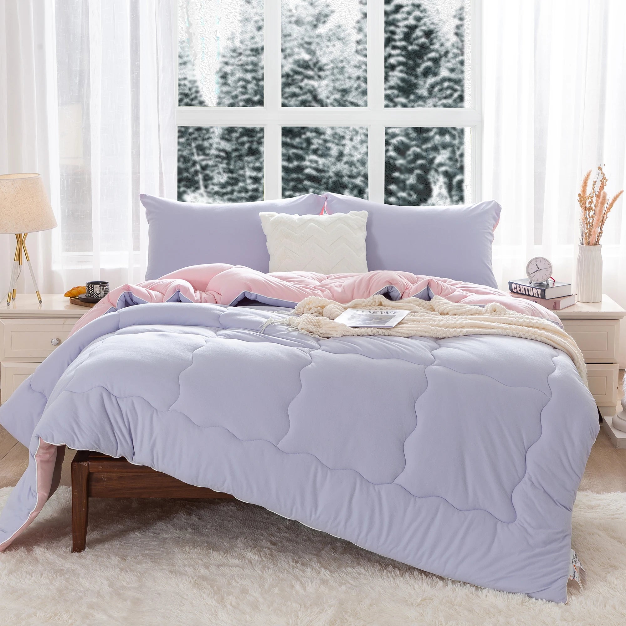 Reversible Ultra-Soft Warm Comforter Set – King Size, Down-Alternative, Cozy All-Season Bedding