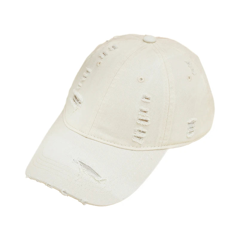 Classic Distressed Denim Baseball Cap – Vintage Adjustable Dad Hat for Outdoor Sports, Travel & Casual Wear