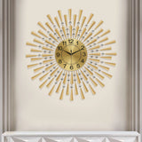 Large Gold Wall Clock – Modern Silent Non-Ticking Decorative Clock for Living Room, Bedroom & Office