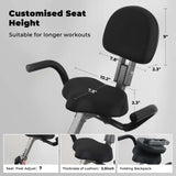 Folding Exercise Bike with LCD Monitor & Arm Bands for Home Workout