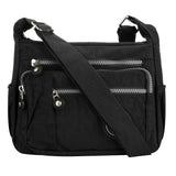 Women’s Waterproof Nylon Floral Multi-Pocket Crossbody Bag – Casual Shoulder Messenger Bag