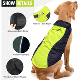 Lightweight Waterproof Dog Rain Jacket – Reflective Winter Vest with Leash Hole for Medium Dogs