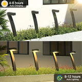 6-Pack Bright Solar Outdoor Pathway Lights – 12H Solar Garden Landscape Lights with Auto On/Off for Yard & Walkway