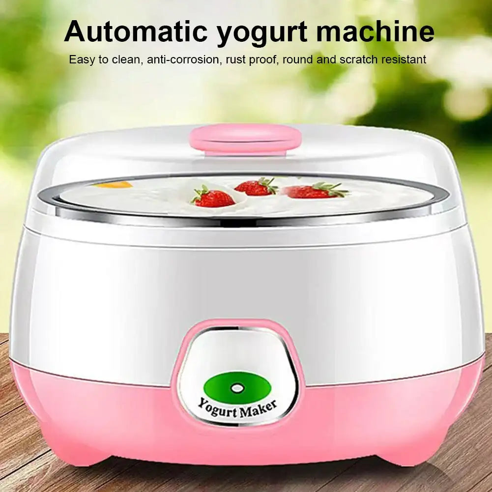 1L Yogurt Maker with Stainless Steel Container – Automatic Electric Yogurt Maker for Homemade Yogurt, Natto & Rice Wine