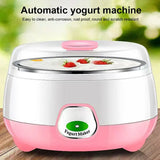 1L Yogurt Maker with Stainless Steel Container – Automatic Electric Yogurt Maker for Homemade Yogurt, Natto & Rice Wine