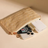 Straw Shoulder Chain Strap Crossbody Bag – Summer Casual Tote for Women