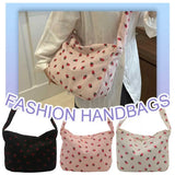 Cute Strawberry Corduroy Crossbody Bag for Women – Shoulder Satchel for Shopping & Dating