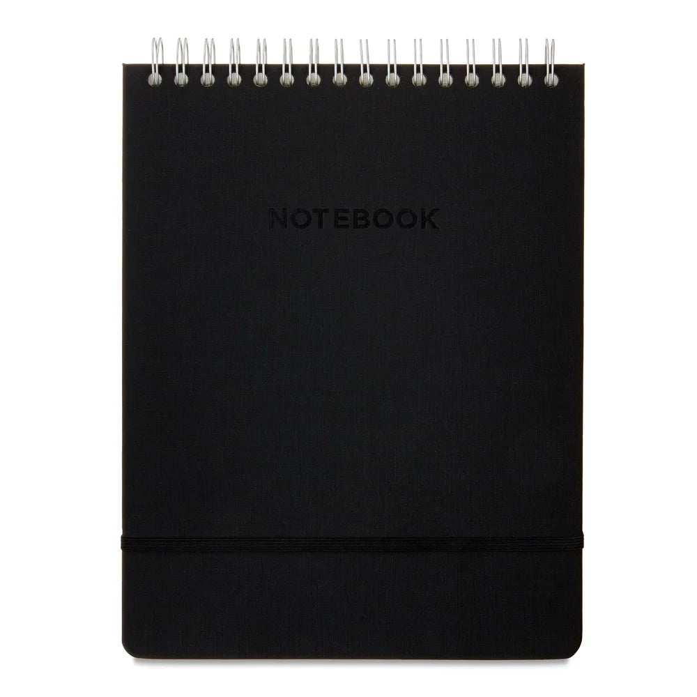 Compact Top Spiral Leather Notebook – 8.5 x 11 Ruled, 160 Pages with Heavyweight Paper