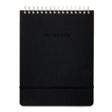 Compact Top Spiral Leather Notebook – 8.5 x 11 Ruled, 160 Pages with Heavyweight Paper