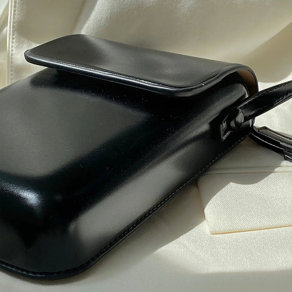 Minimalist Women’s Crossbody Bag – Retro PU Leather Shoulder Bag with Adjustable Strap