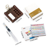 Mini Portable Watercolor Palette Set – Wooden Grid Paint Box with Multi-Colors for Artists, Students & Beginners