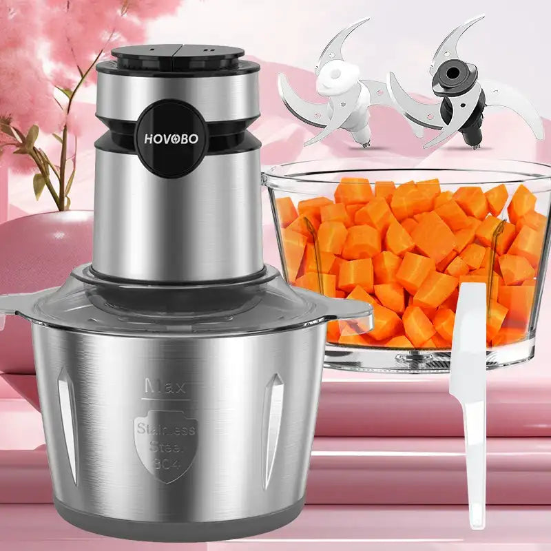 Kitchen In The Box 350 W Food Processor & Meat Grinder – Electric Vegetable Chopper with All-Copper Motor & 2 Bowls
