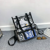 Transparent PVC Laptop Backpack – Waterproof Clear College Rucksack with Large Capacity for Women & Men