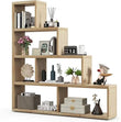4-Tier L-Shaped Ladder Corner Bookcase – 6 Cube Stepped Etagere with 10 Shelves & Sturdy L-Frame