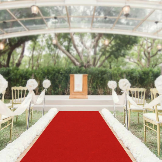 3FT x 33FT Red Carpet Runner – Luxury Aisle Rug for Weddings, Parties & Special Event Decorations