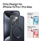 SODI Magnetic Ring Case for iPhone 15 Pro & Pro Max – 360° Rotatable Stand, MagSafe Wireless Charging Compatible