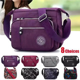 Women’s Waterproof Multi-Pocket Floral Crossbody Wallet Handbag – Nylon Shoulder Messenger Bag