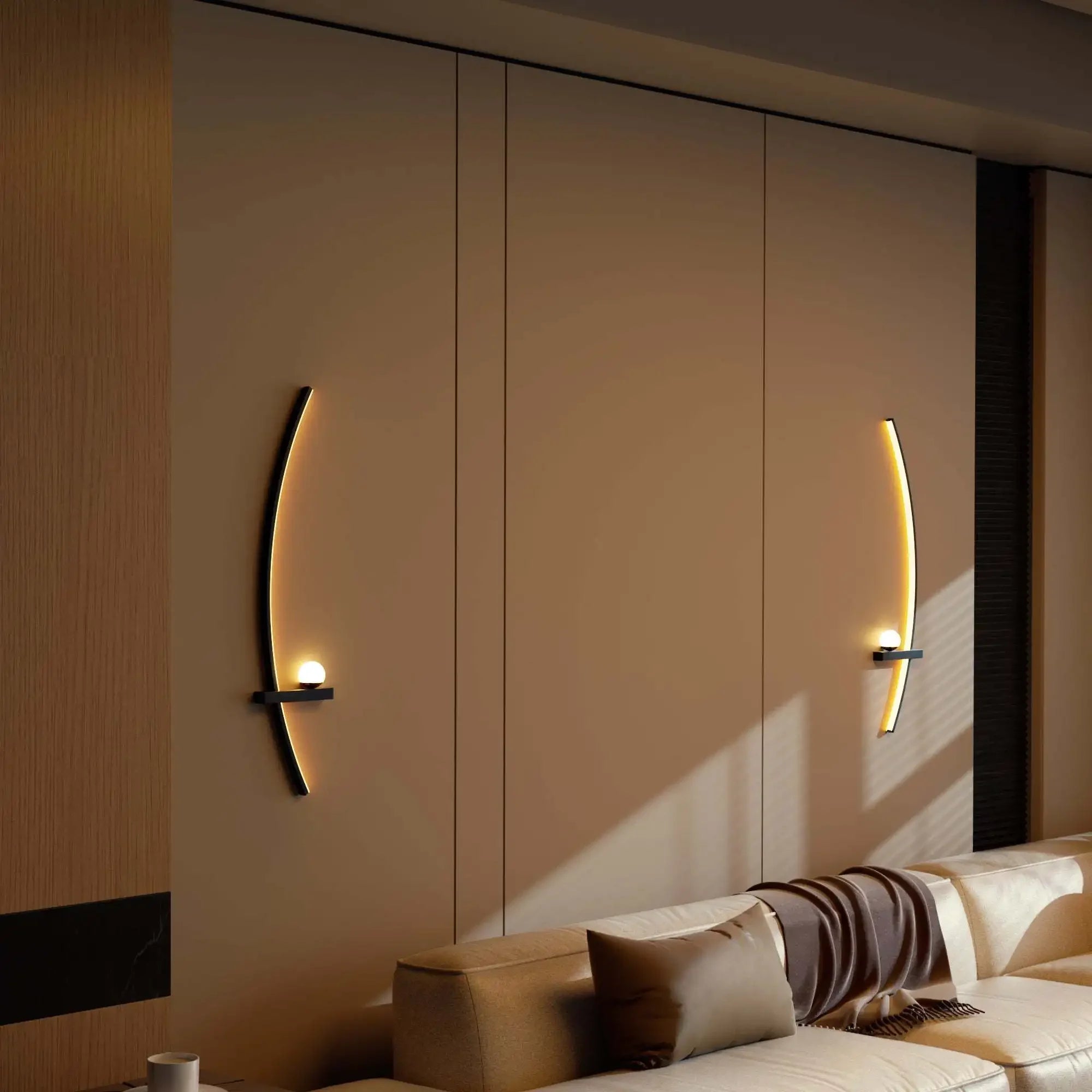 2Pcs Modern Adjustable LED Wall Sconce – 31.5" Arched Metal Bedside Lamp with 3000K Warm Glow for Bedroom 💡🛏️